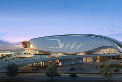 宁波奥体中心项目游泳馆、体育馆、综合训练馆幕墙（含金属屋面）工程施工